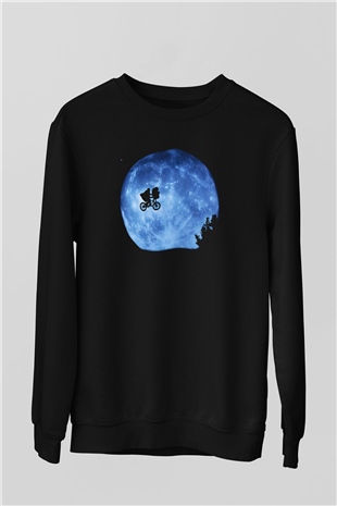 E.T. Siyah Unisex Sweatshirt