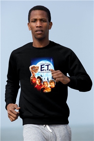 E.T. Siyah Unisex Sweatshirt