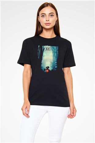 E.T. Siyah Unisex Tişört