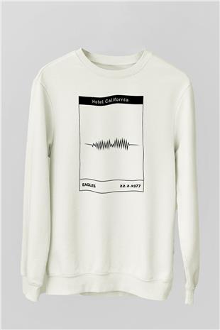 Eagles Baskılı Beyaz Unisex Sweatshirt