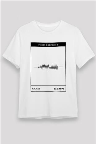 Eagles Baskılı Unisex Beyaz Tişört - Tshirt