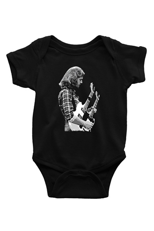 Eagles Baskılı Unisex Siyah Bebek Body - Zıbın