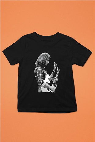 Eagles Baskılı Unisex Siyah Çocuk Tişört - Tshirt