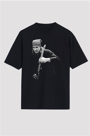 Eagles Baskılı Unisex Siyah Oversize Tişört - Tshirt