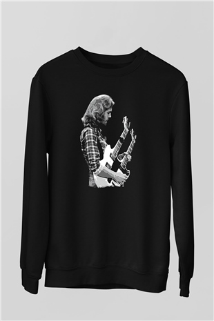 Eagles Baskılı Unisex Siyah Sweatshirt