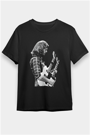Eagles Baskılı Unisex Siyah Tişört - Tshirt
