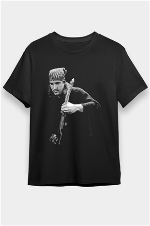 Eagles Baskılı Unisex Siyah Tişört - Tshirt