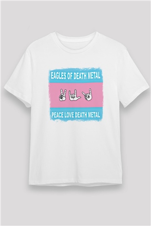 Eagles of Death Metal Baskılı Unisex Beyaz Tişört