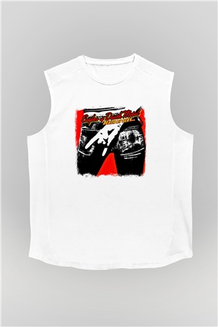 Eagles of Death Metal Baskılı Unisex Beyaz Kolsuz Tişört