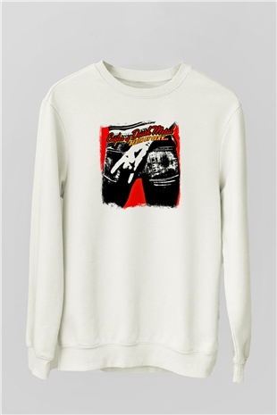 Eagles of Death Metal Baskılı Unisex Beyaz Sweatshirt