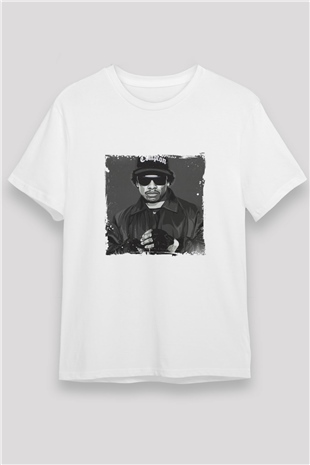 Eazy-E Baskılı Unisex Beyaz Tişört