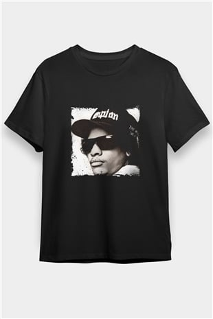 Eazy-E Baskılı Unisex Siyah Tişört