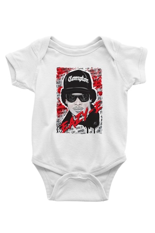 Eazy-E Beyaz Bebek Body - Zıbın