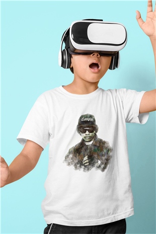 Eazy-E Beyaz Unisex Çocuk Tişört