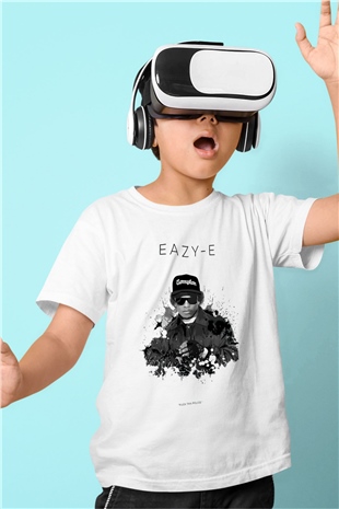 Eazy-E Beyaz Unisex Çocuk Tişört
