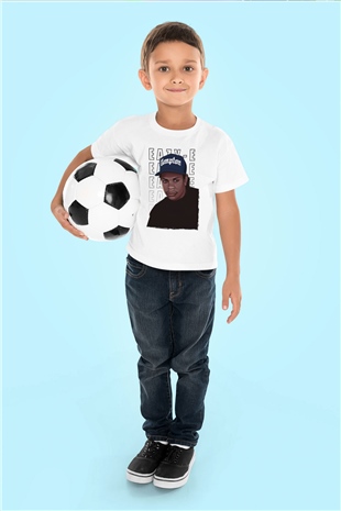 Eazy-E Beyaz Unisex Çocuk Tişört