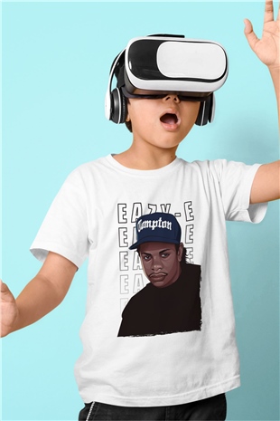 Eazy-E Beyaz Unisex Çocuk Tişört