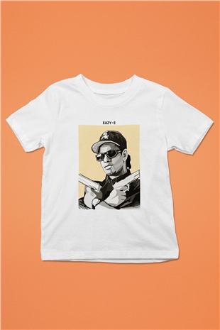 Eazy-E Beyaz Unisex Çocuk Tişört