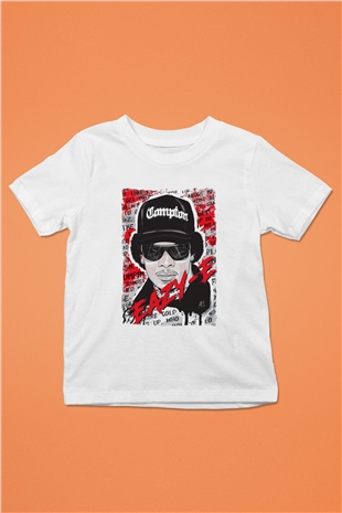 Eazy-E Beyaz Unisex Çocuk Tişört