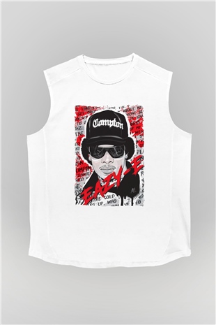 Eazy-E Beyaz Unisex Kolsuz Tişört