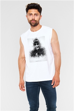 Eazy-E Beyaz Unisex Kolsuz Tişört