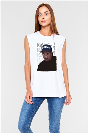 Eazy-E Beyaz Unisex Kolsuz Tişört