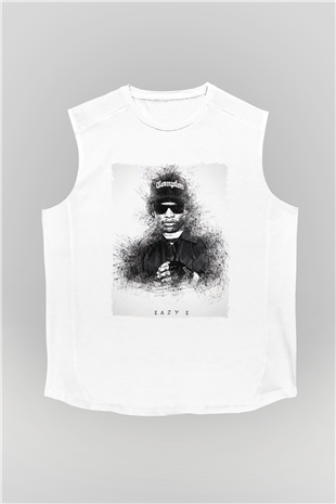 Eazy-E Beyaz Unisex Kolsuz Tişört