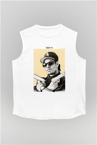 Eazy-E Beyaz Unisex Kolsuz Tişört