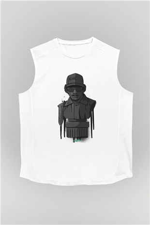 Eazy-E Beyaz Unisex Kolsuz Tişört