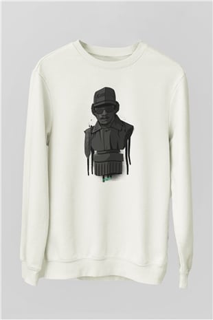 Eazy-E Beyaz Unisex Sweatshirt