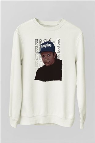 Eazy-E Beyaz Unisex Sweatshirt