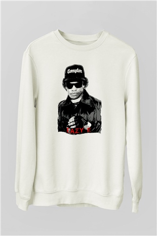 Eazy-E Beyaz Unisex Sweatshirt