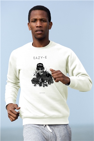 Eazy-E Beyaz Unisex Sweatshirt