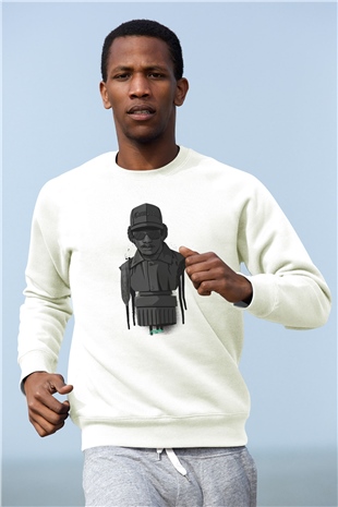 Eazy-E Beyaz Unisex Sweatshirt