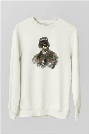 Eazy-E Beyaz Unisex Sweatshirt