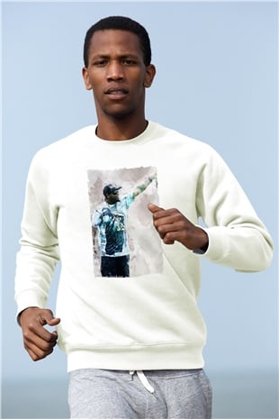 Eazy-E Beyaz Unisex Sweatshirt