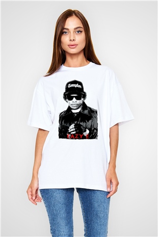 Eazy-E Beyaz Oversize Tişört Oversize T-shirt - TişörtFabrikası