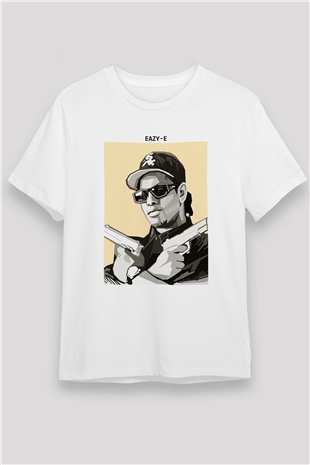Eazy-E Beyaz Unisex Tişört T-Shirt - TişörtFabrikası