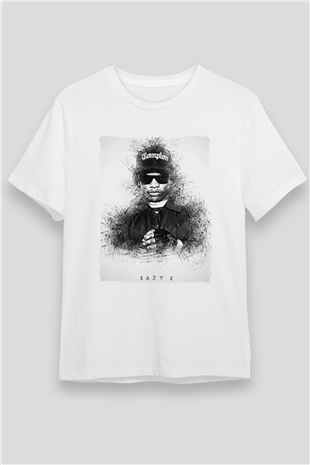 Eazy-E Beyaz Unisex Tişört T-Shirt - TişörtFabrikası