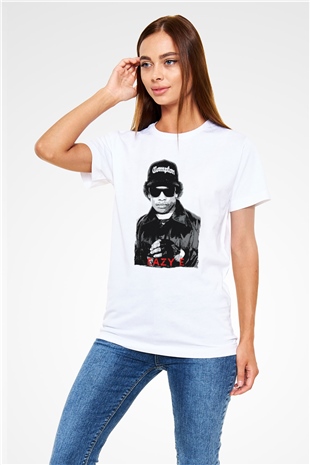 Eazy-E Beyaz Unisex Tişört T-Shirt - TişörtFabrikası