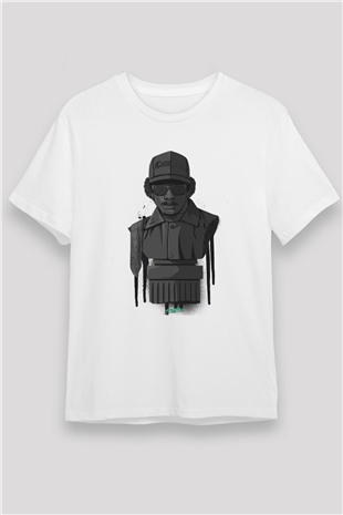 Eazy-E Beyaz Unisex Tişört T-Shirt - TişörtFabrikası