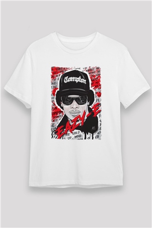 Eazy-E Beyaz Unisex Tişört T-Shirt - TişörtFabrikası