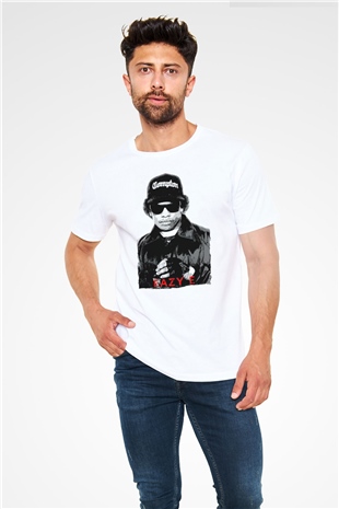 Eazy-E Beyaz Unisex Tişört T-Shirt - TişörtFabrikası