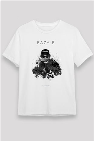 Eazy-E Beyaz Unisex Tişört T-Shirt - TişörtFabrikası