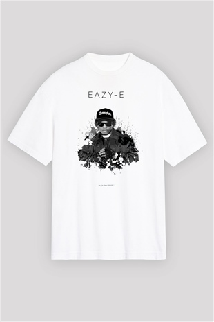 Eazy-E Beyaz Unisex Tişört T-Shirt - TişörtFabrikası