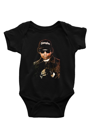 Eazy-E Siyah Bebek Body - Zıbın