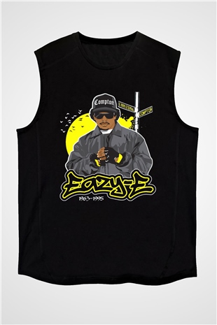 Eazy-E Siyah Unisex Kolsuz Tişört