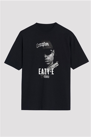 Eazy-E Siyah Unisex Oversize Tişört T-Shirt