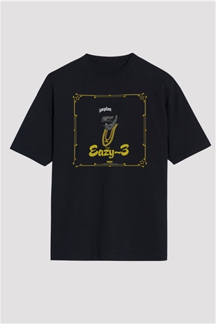 Eazy-E Siyah Unisex Oversize Tişört T-Shirt