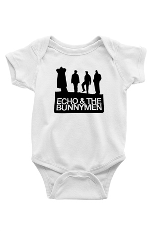 Echo and the Bunnymen Baskılı Beyaz Unisex Bebek Body - Zıbın